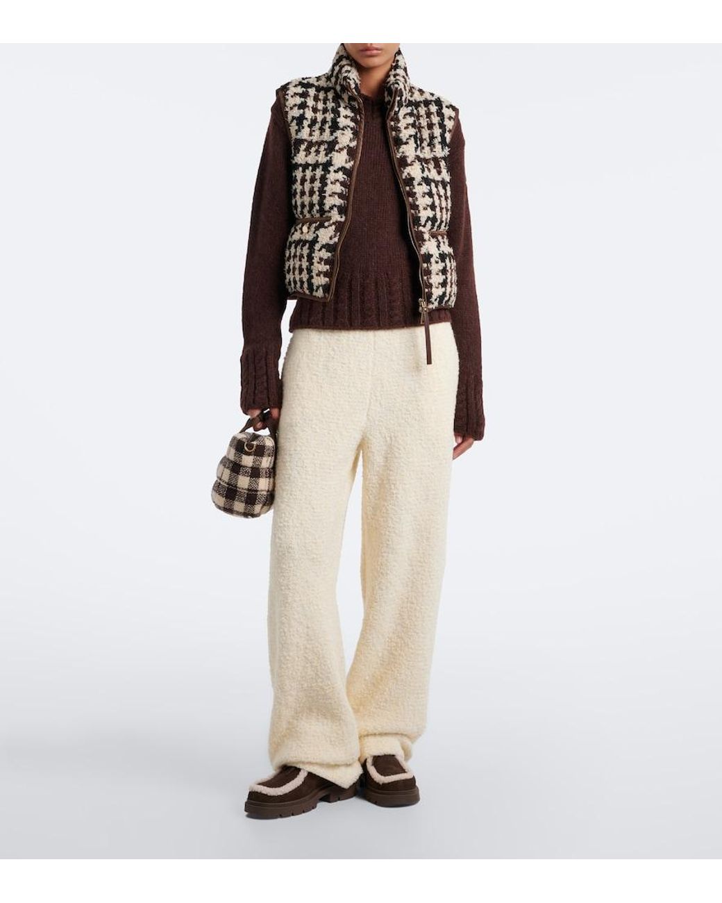 Moncler Brown Alpaca And Wool-Blend Sweater