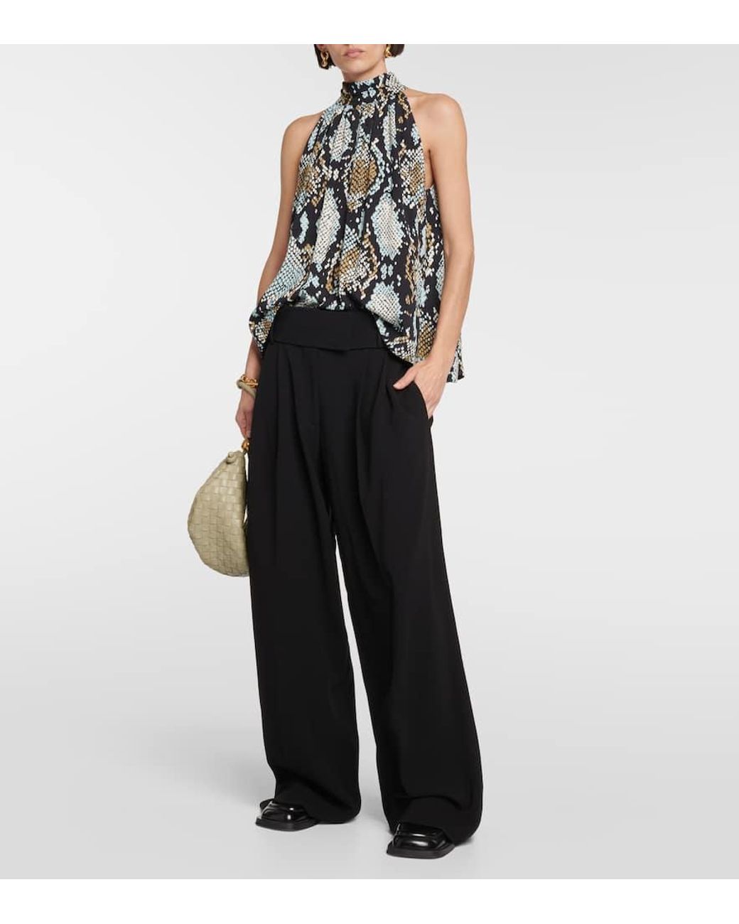 Proenza Schouler Black Weite Hose Aus Crepe