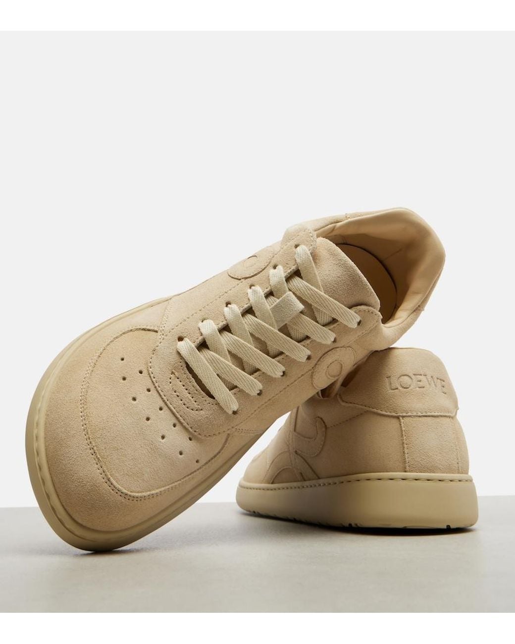 Loewe Natural Jambo Suede Sneakers