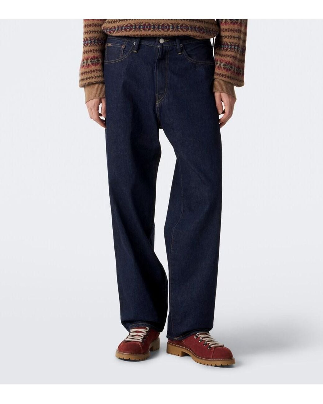 Polo Ralph Lauren Blue Rivington Wide-Leg Jeans for men