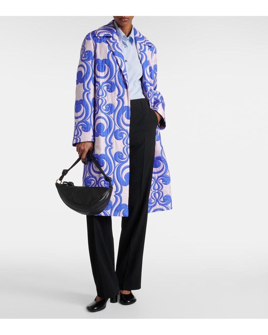 Dries Van Noten Black High-Rise Wool-Blend Straight Pants