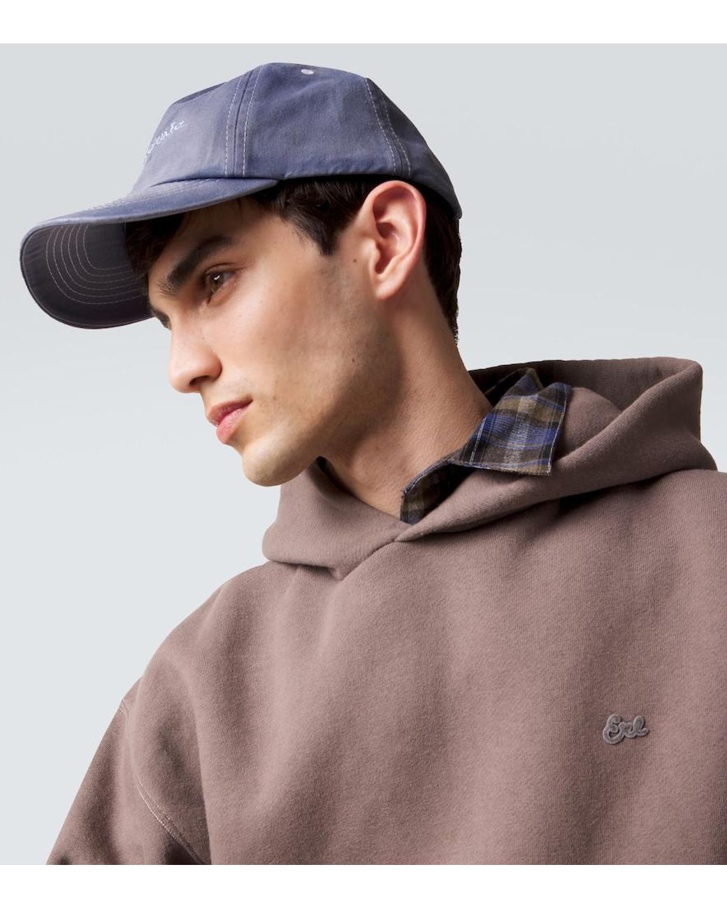 ERL Blue Logo Canvas Baseball Cap for men