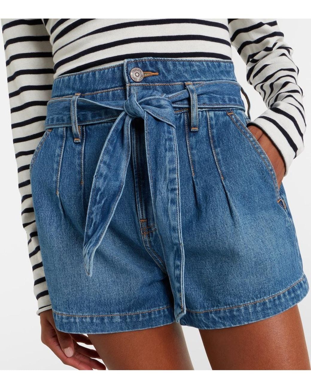 Veronica Beard Blue Jaylen Denim Shorts
