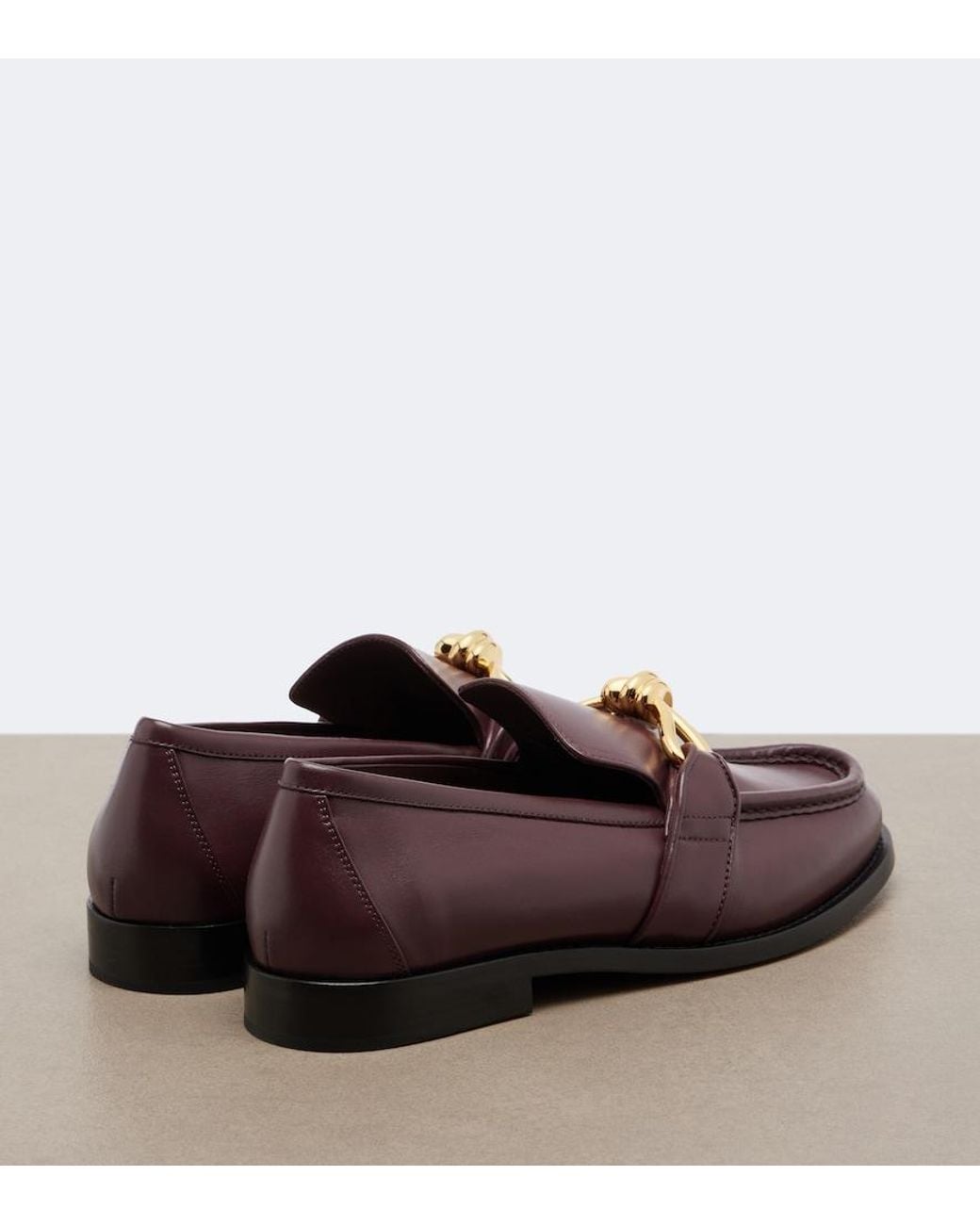 Bottega Veneta Brown Astaire Knot Leather Loafers