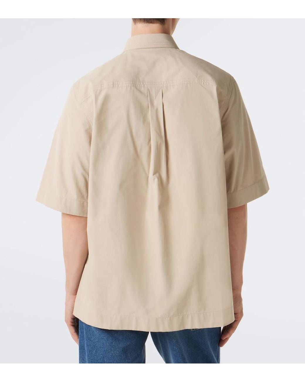 Bottega Veneta Natural Cotton Canvas Shirt for men
