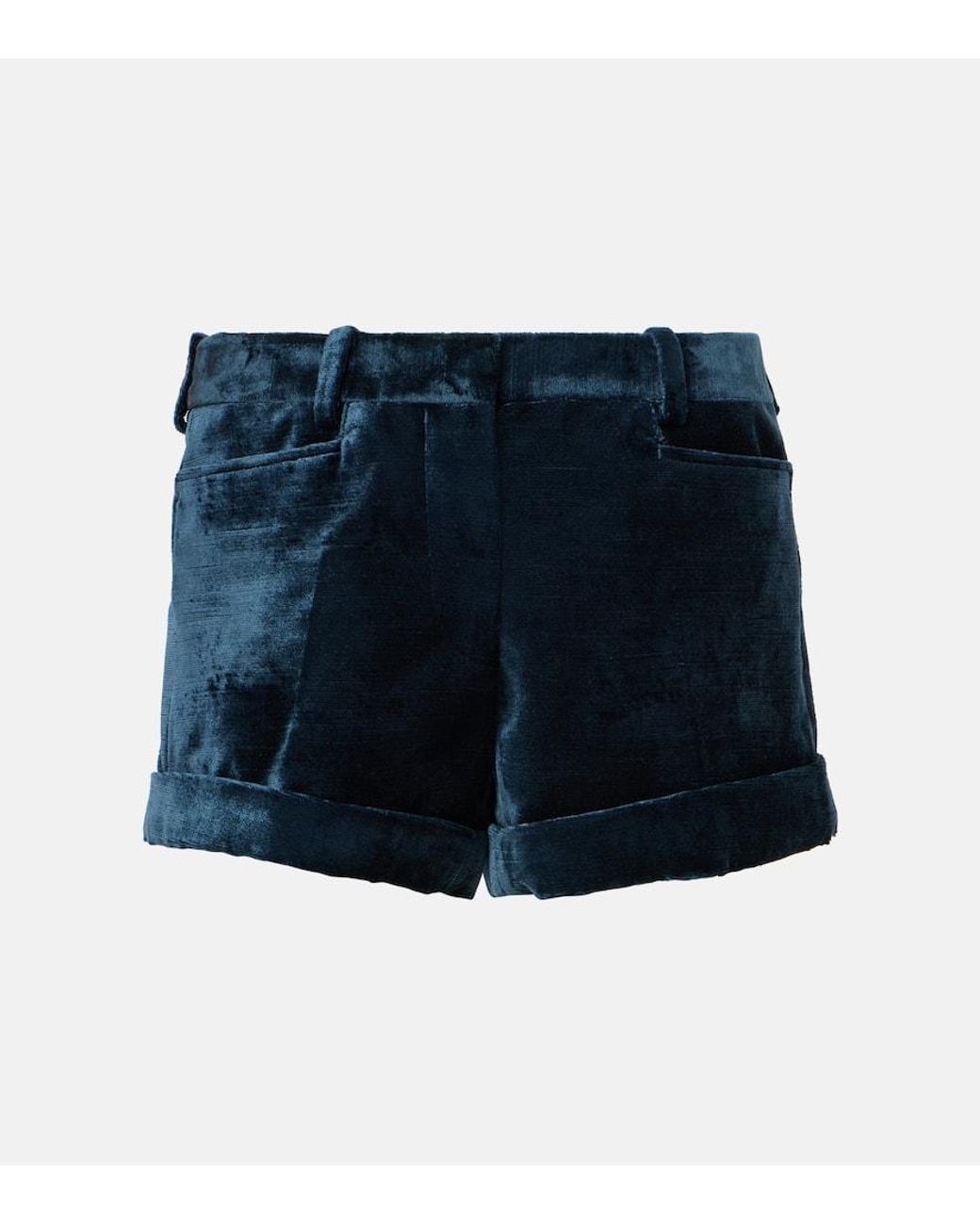 Tom Ford Velvet Shorts in Blue Lyst UK