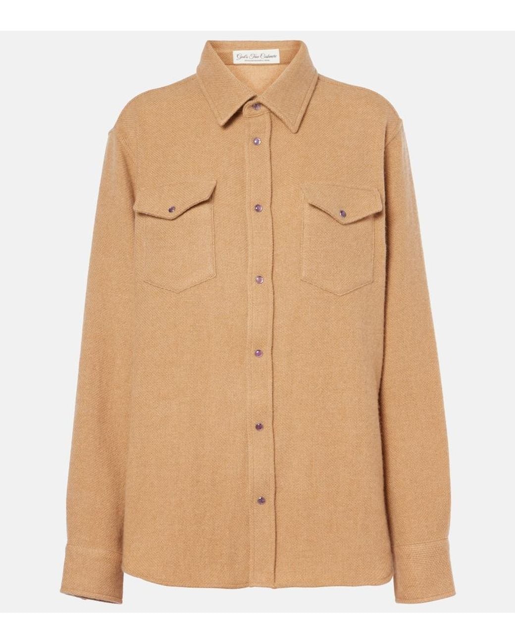 God's True Cashmere Natural Bronze Cashmere Shirt