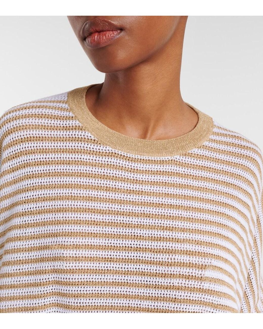 Top Raye Brunello Cucinelli en coloris Natural