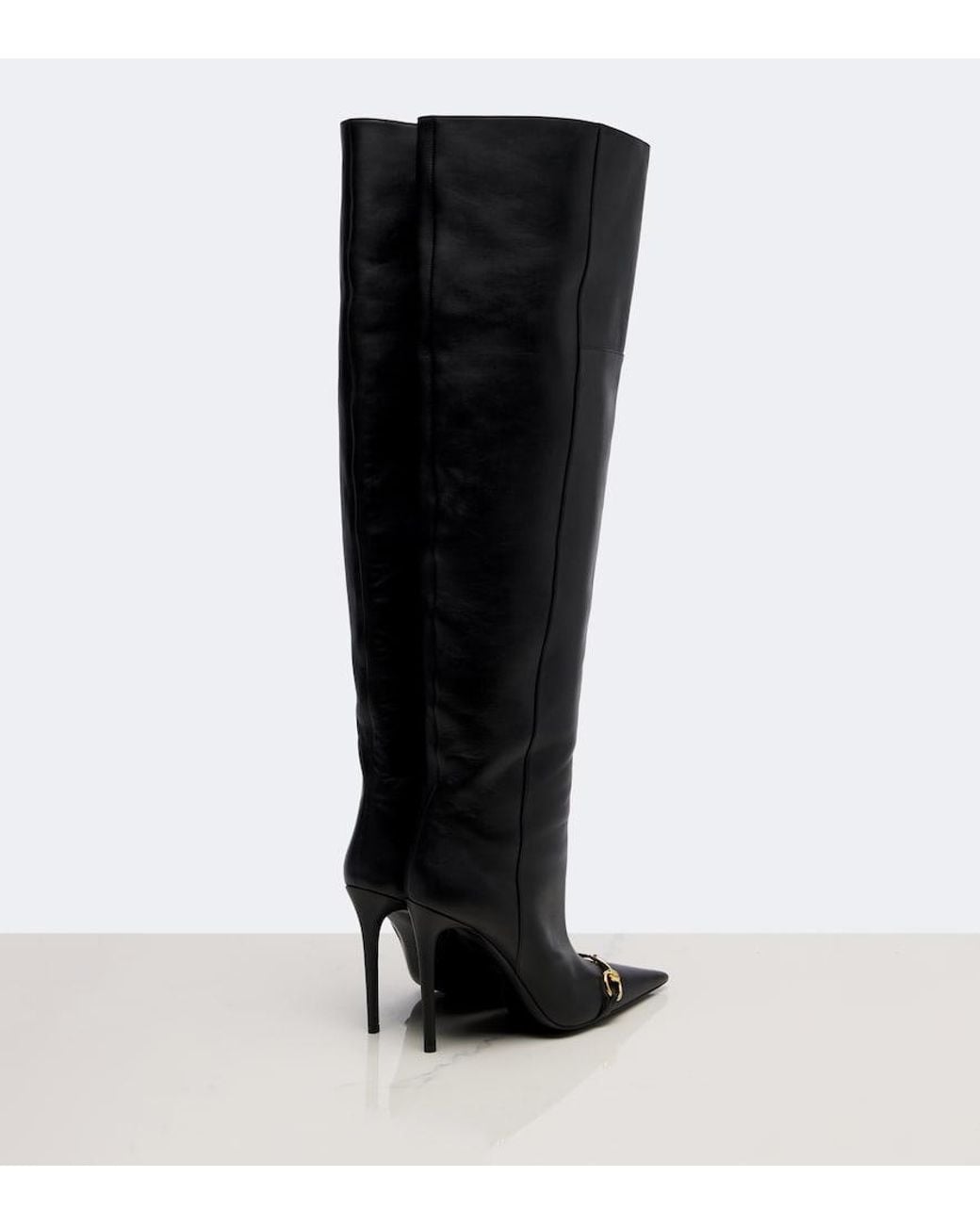 Gucci Black Donna Horsebit Over-The-Knee Boots