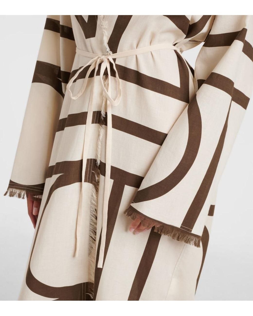 Totême  Natural Monogram Cotton Beach Cover-Up