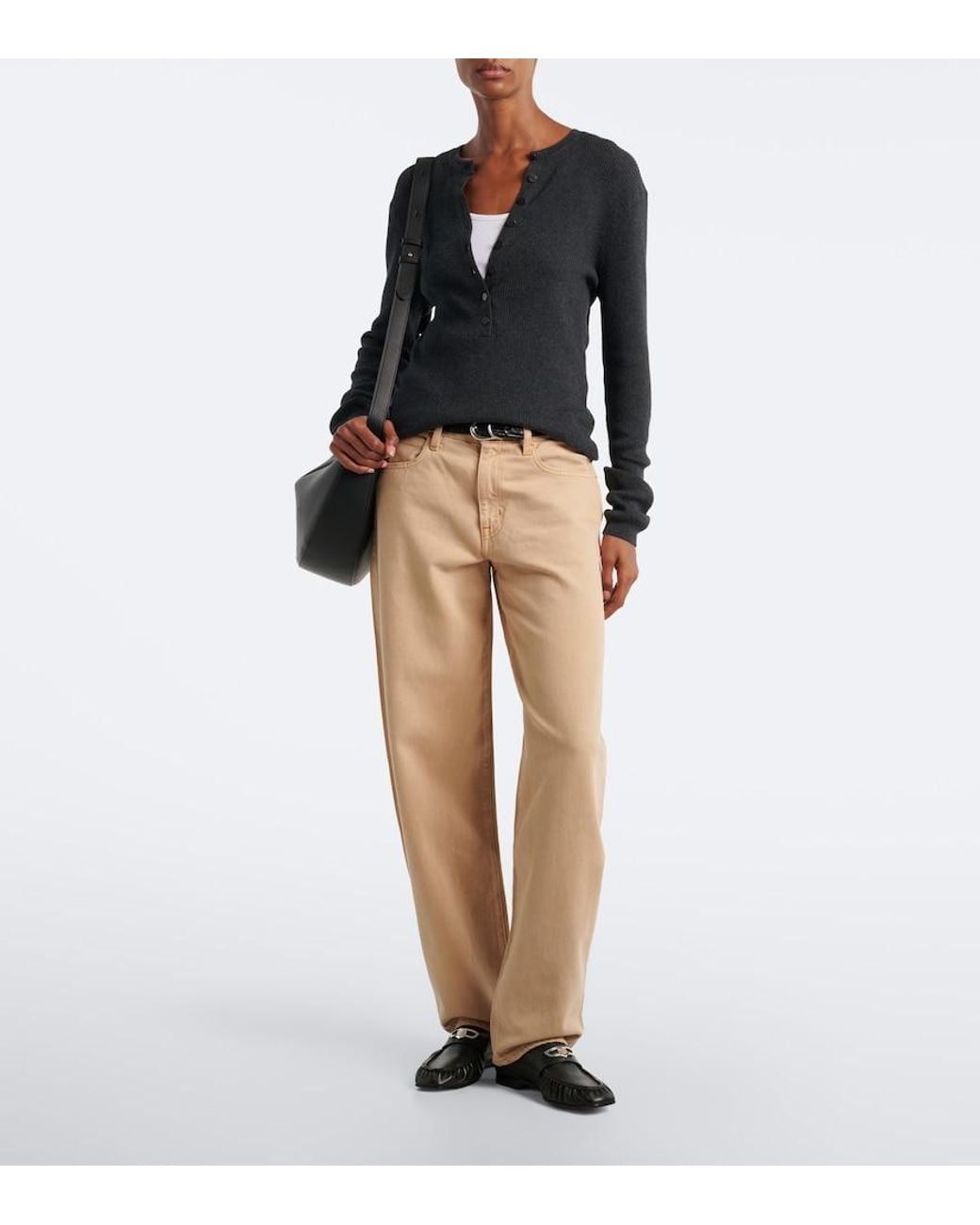 SLVRLAKE Denim Natural Ella Barrel-Leg Jeans