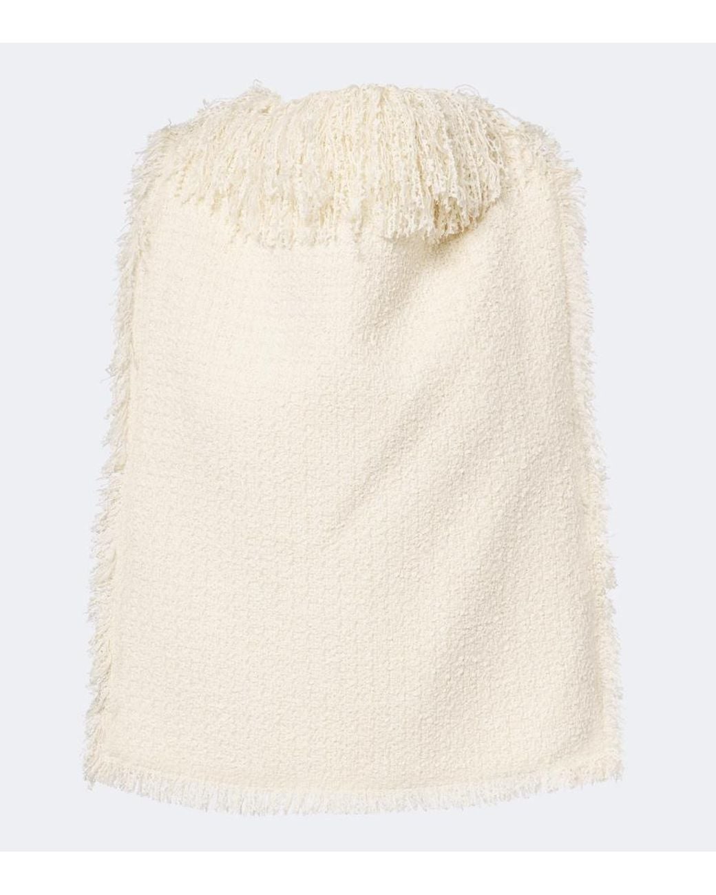 Rohe Natural Fringed Boucle Top