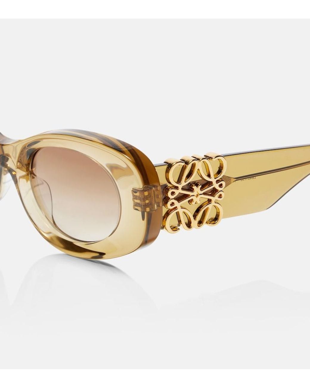 Loewe Brown Anagram Oval Sunglasses