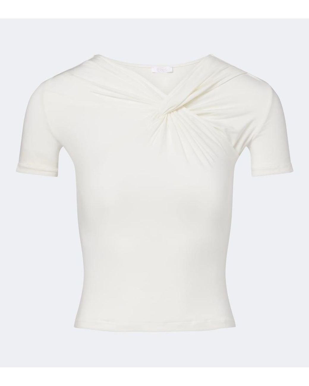 Eres White Anna Gathered Jersey T-Shirt