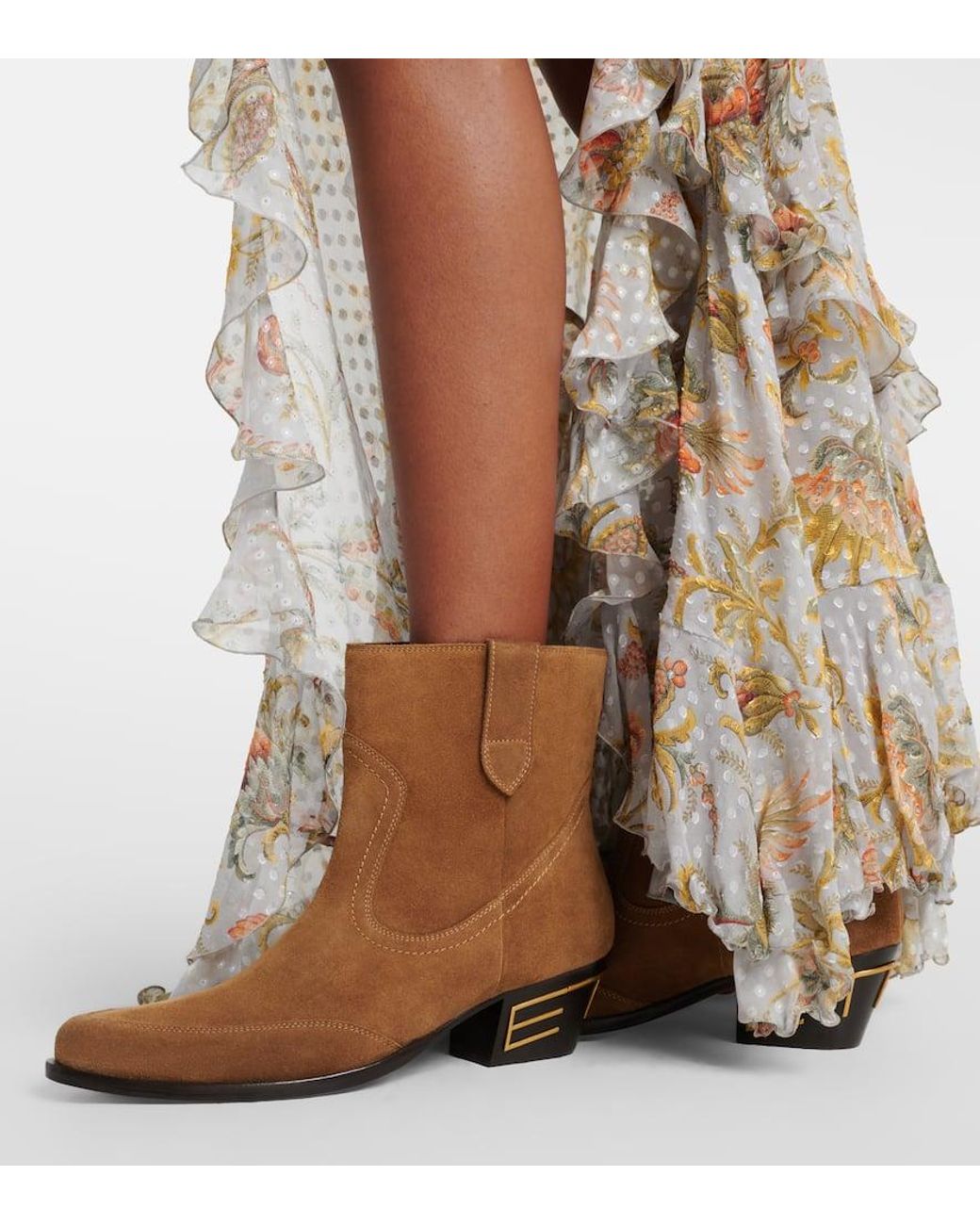 Etro Brown Suede Ankle Boots