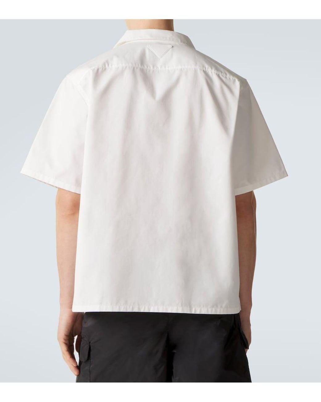 Camicia Bowling di Prada in White da Uomo