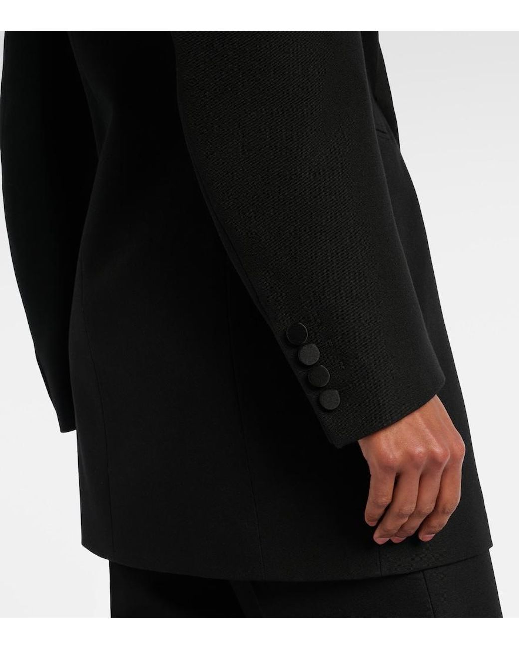 Saint Laurent Black Wool-Blend Blazer
