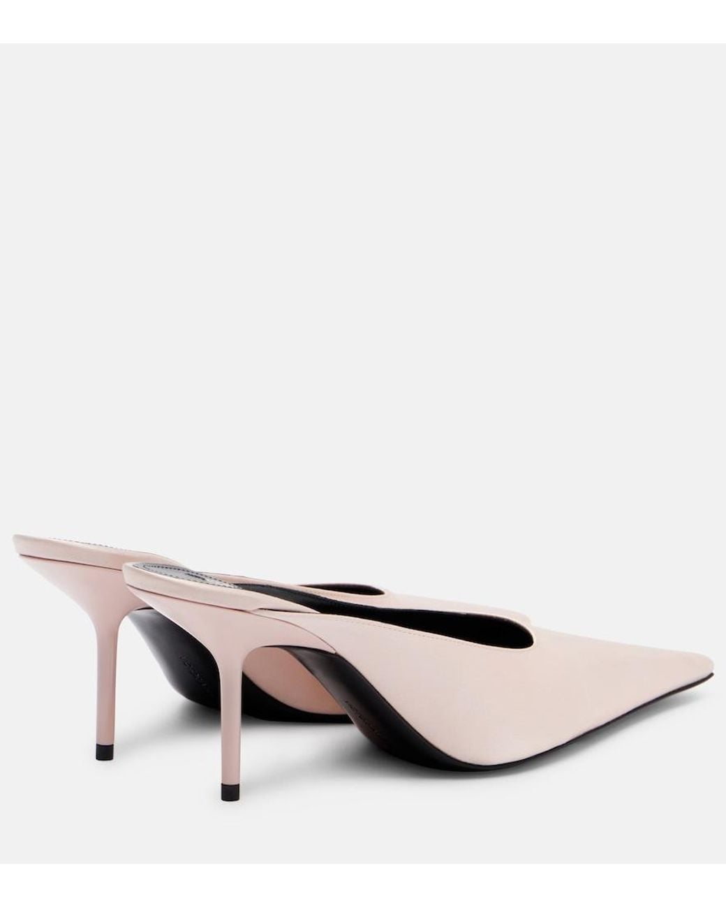 Victoria Beckham Pink Sloan Satin Mules