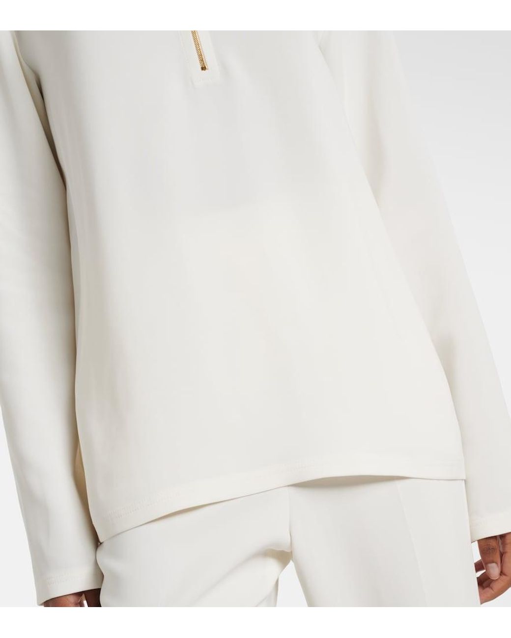 Stella McCartney White Iconic Half-Zip Top