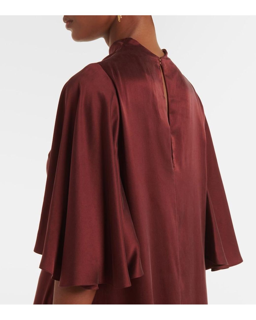 Roksanda Purple Kalydria Caped Silk Gown