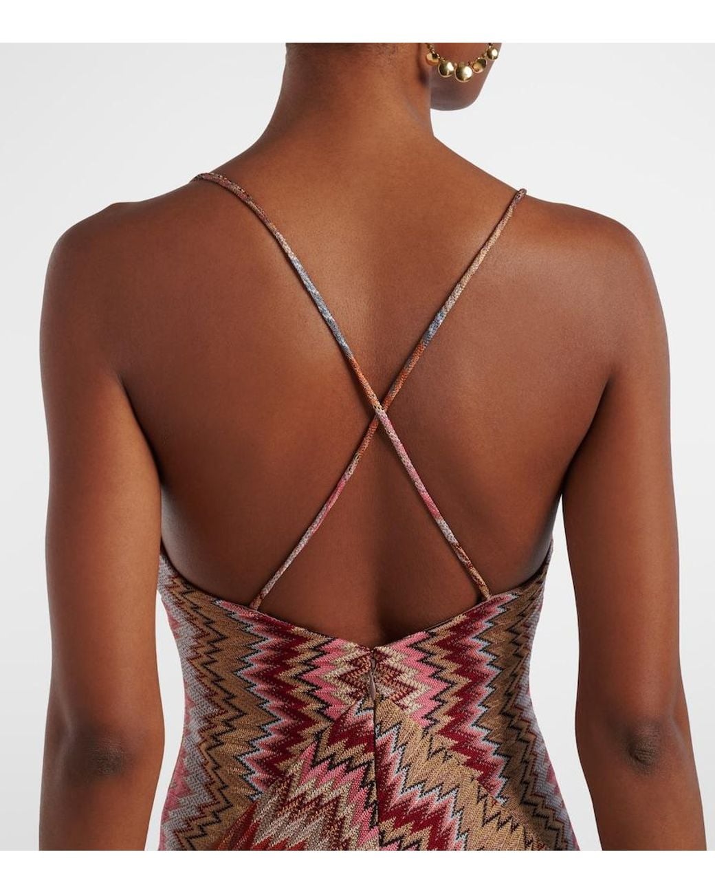 Missoni Red Zigzag Maxi Dress