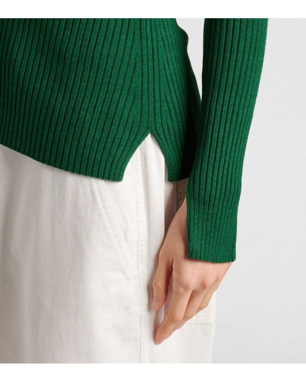 Dorothee Schumacher Green Essential Ease Wool And Silk-Blend Cardigan