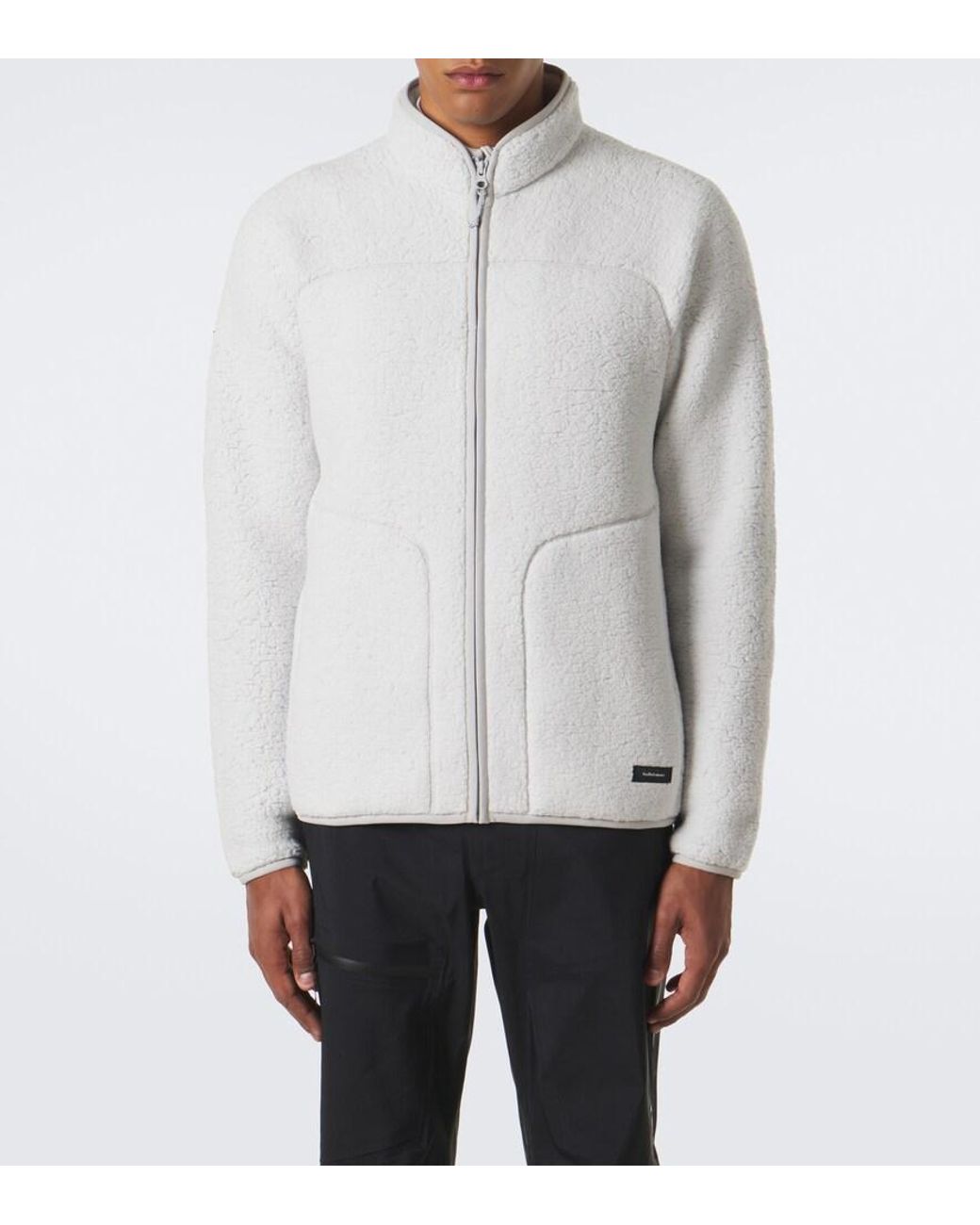 Peak Performance White Wildrush Teddy Jacket for men