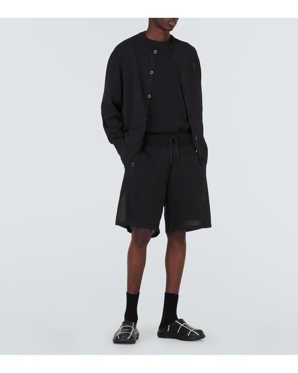Undercover Gray Knit Shorts for men
