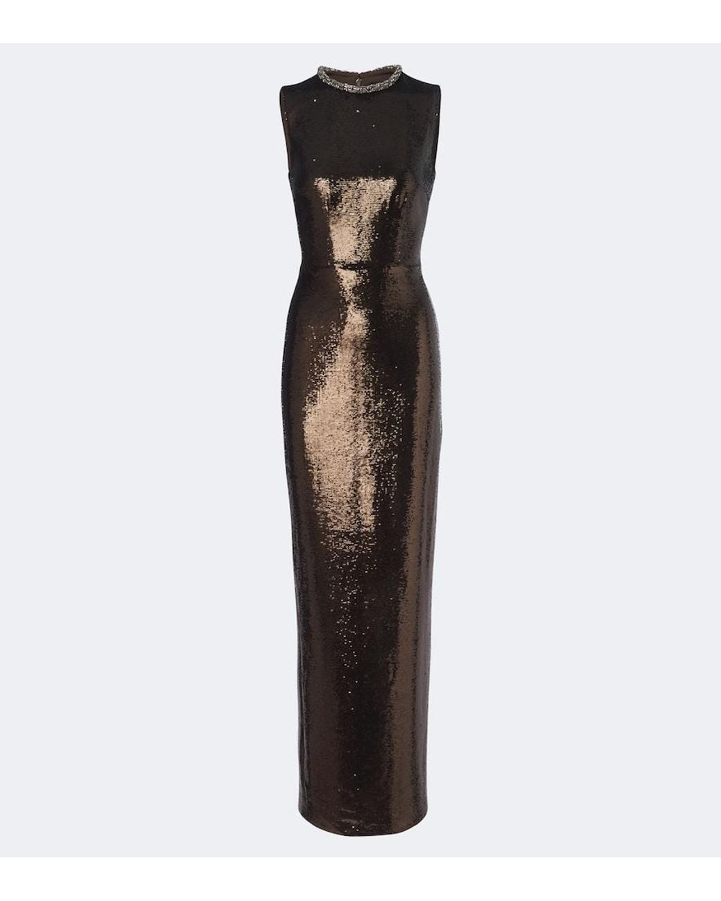 Roland Mouret Black Sequined Embellished Gown