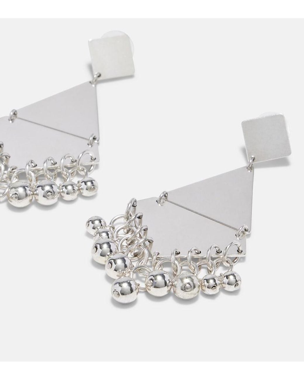 Isabel Marant White Mia Drop Earrings