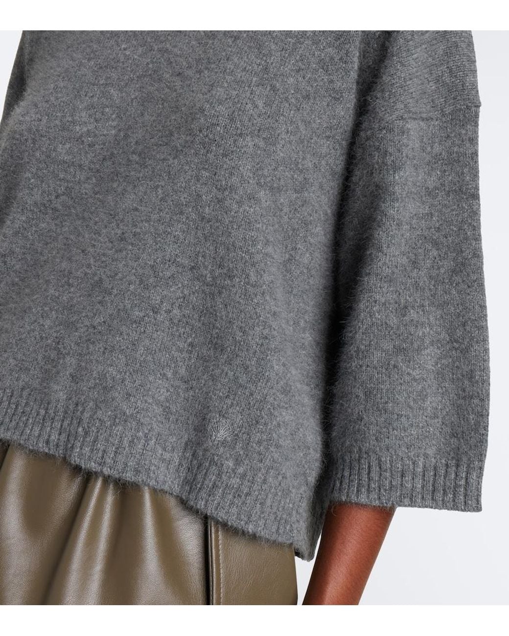 Loulou de Saison Gray Azali Wool-Blend Sweater