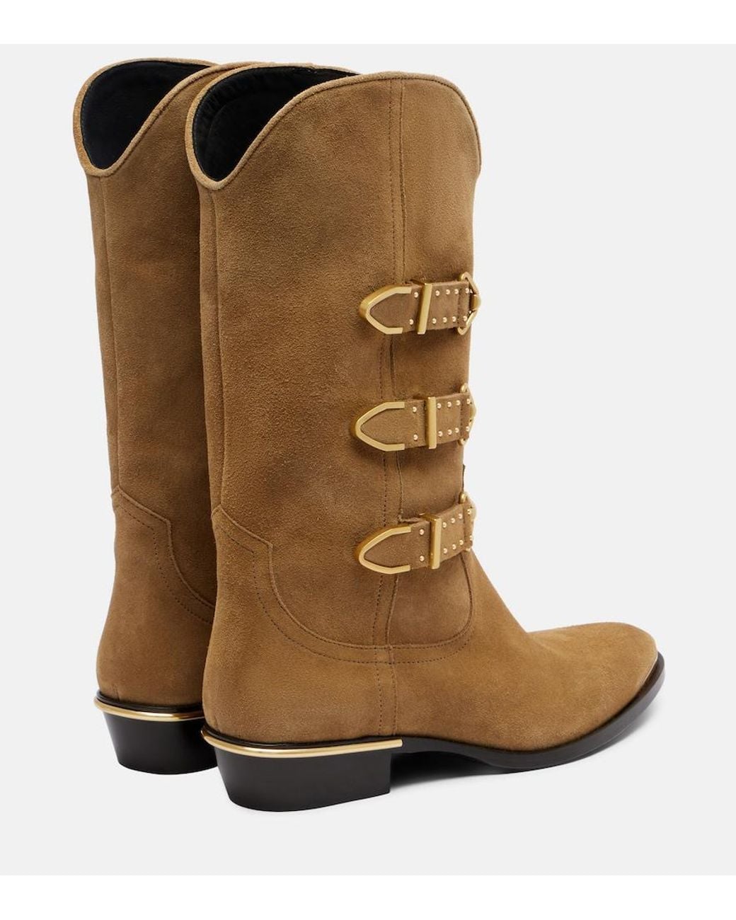 Isabel Marant Brown Mexia 35 Suede Cowboy Boots