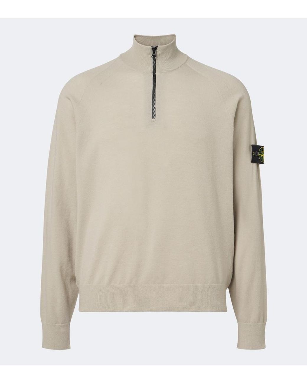 Stone Island Natural Compass Wool-Blend Zip-Up Sweater for men