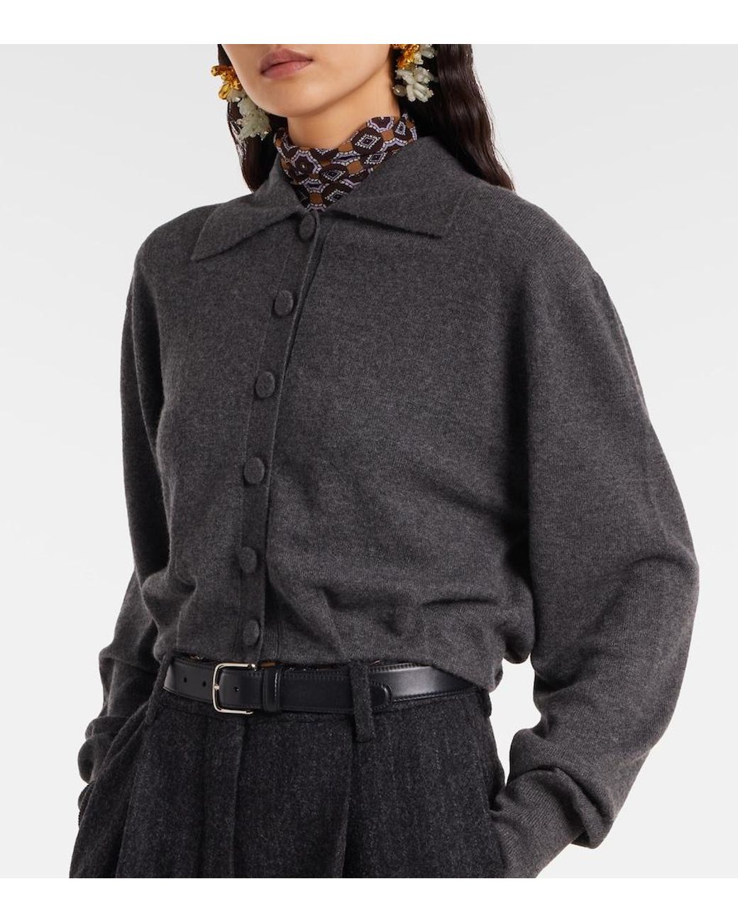 Dries Van Noten Black Cashmere Cardigan