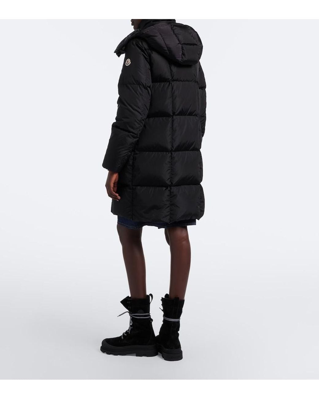 Moncler Black Litte Hooded Down Coat