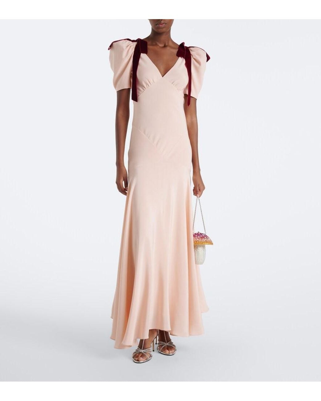 Judith Leiber Pink Mushroom Toadstool Embellished Clutch