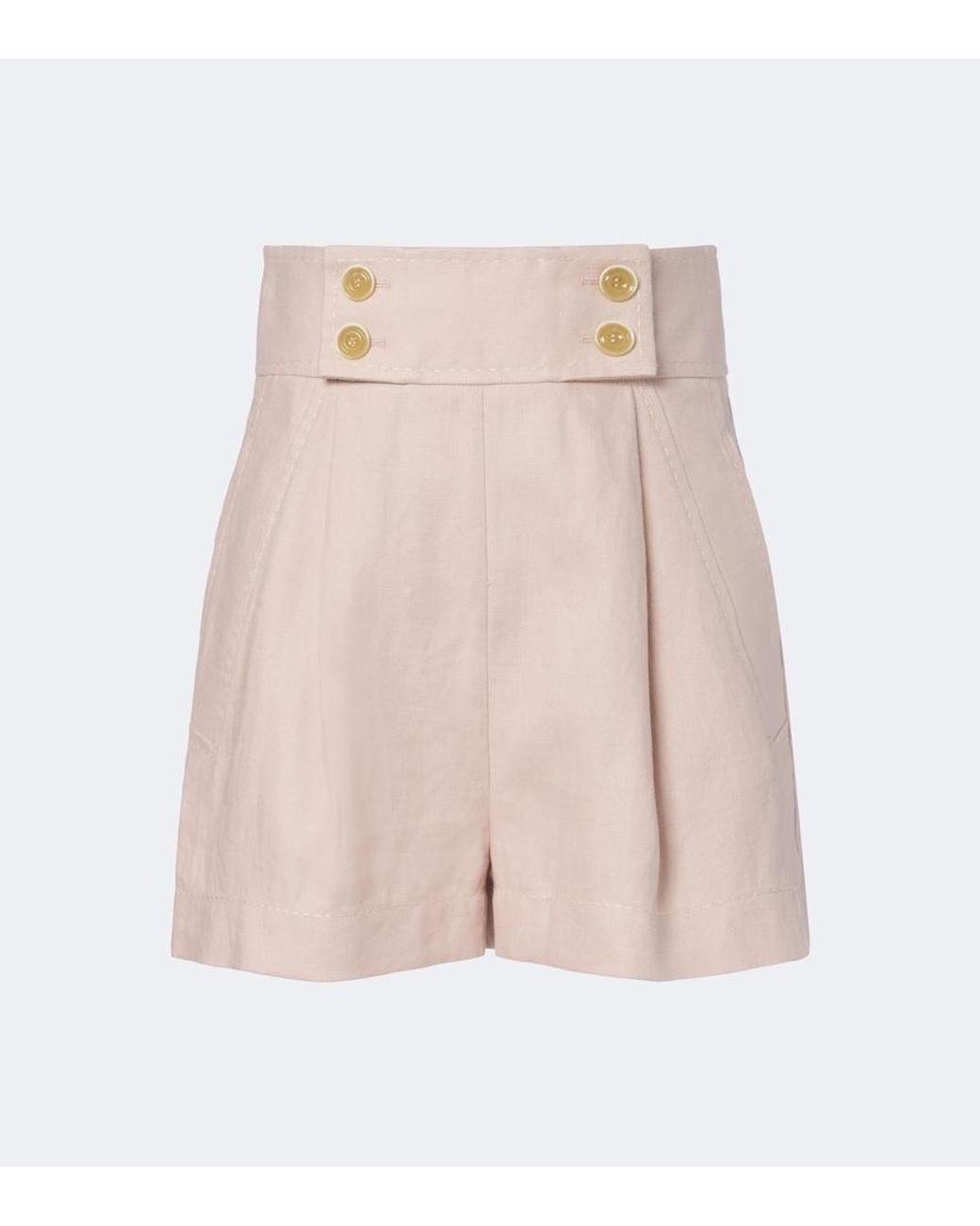 Zimmermann Pink Clash Linen Shorts