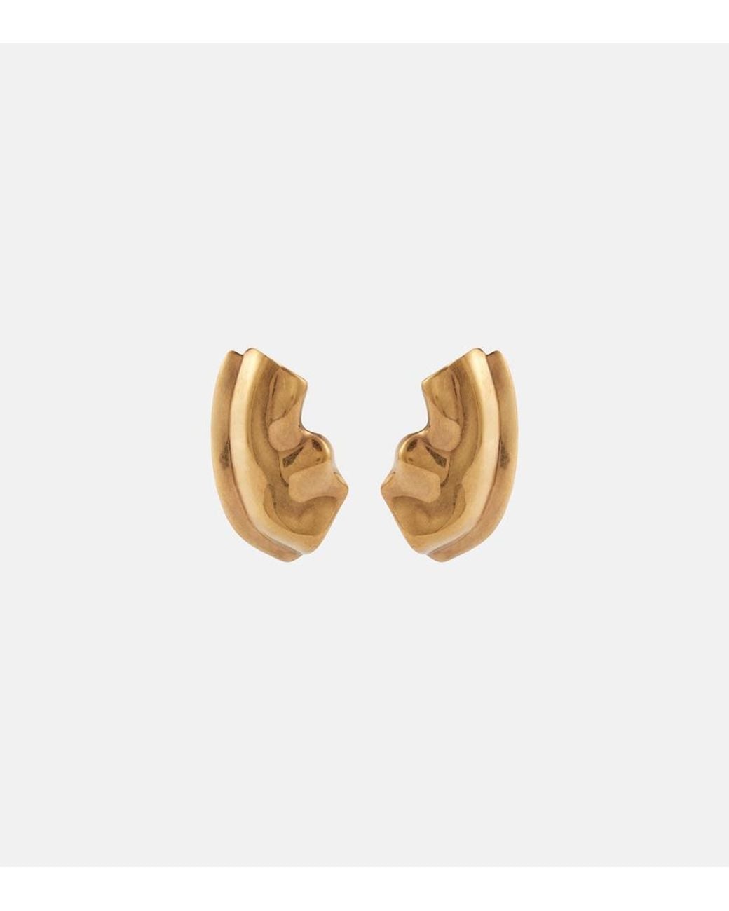 Khaite White Amato-Plated Earrings