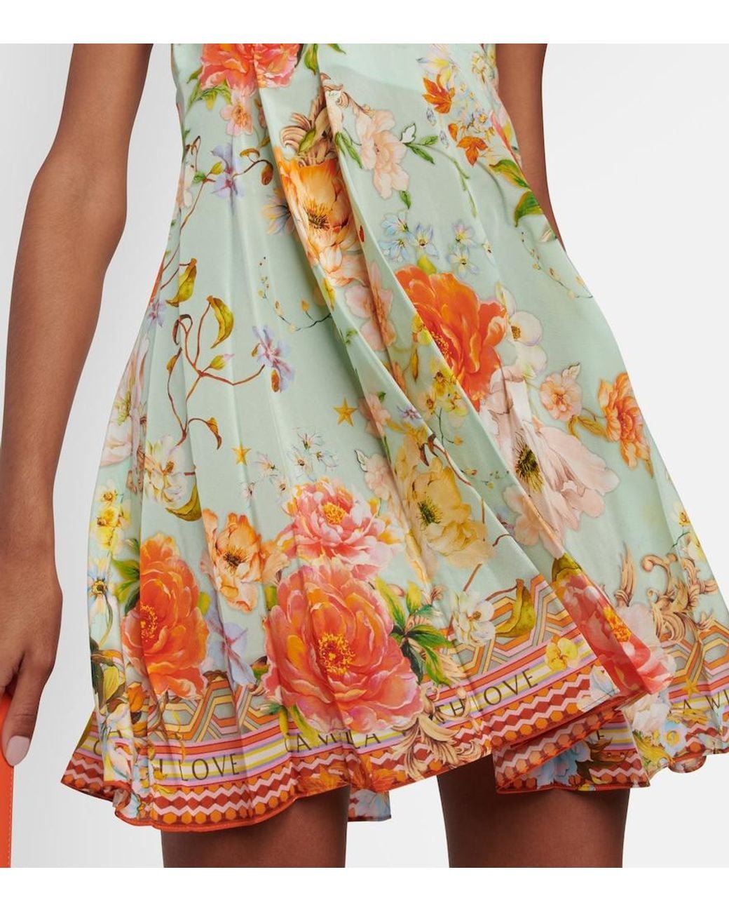 Camilla Multicolor Embellished Silk Minidress