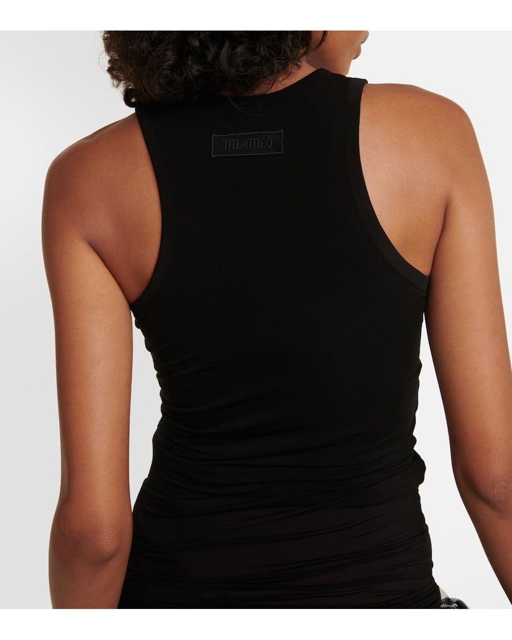 The Attico Black Crew Neck Tank