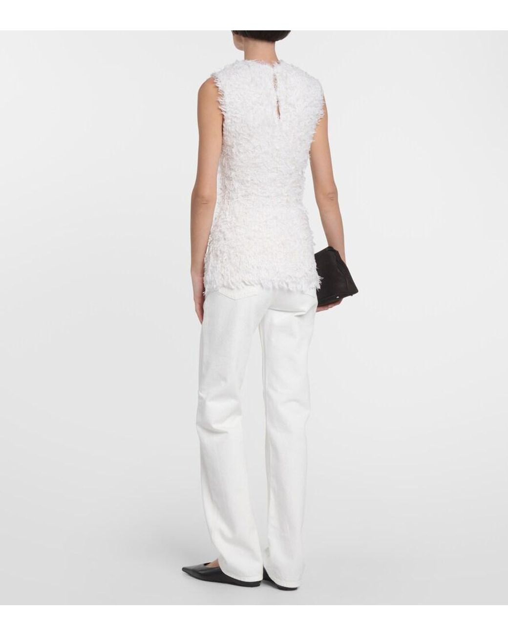 Totême White Silk Sweater Vest