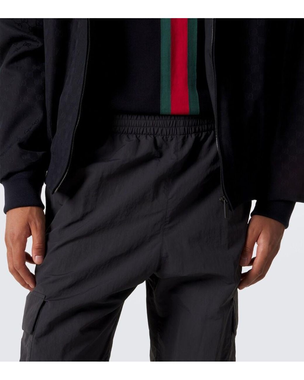 Gucci Blue Faille Cargo Pants for men
