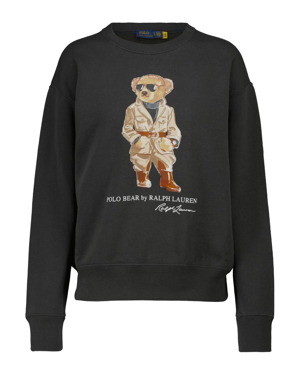 Polo Ralph Lauren Safari Polo Bear Cotton Sweatshirt in Black | Lyst