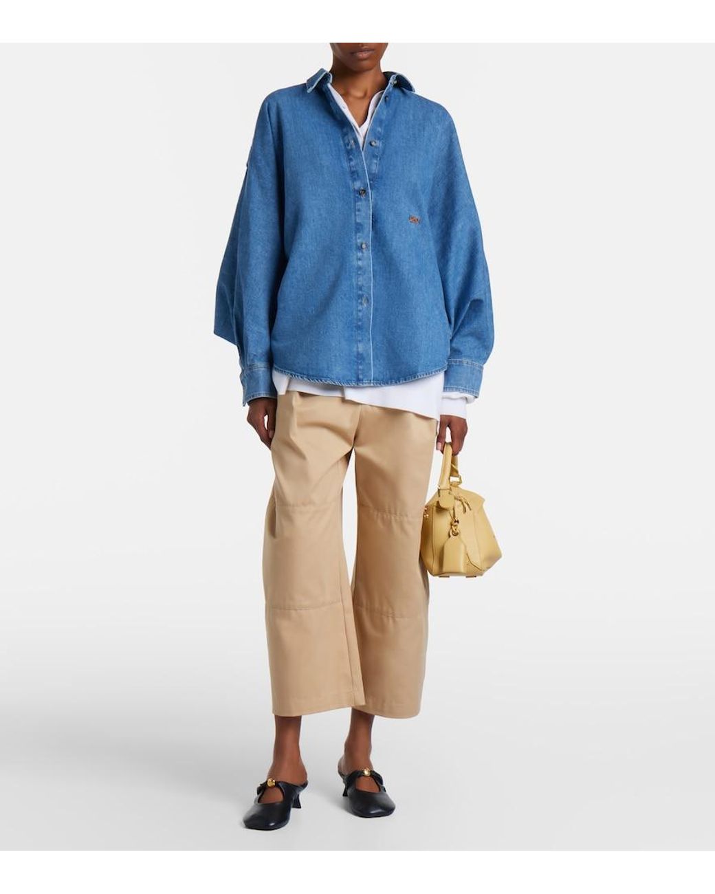 Loewe Blue Double L Denim Shirt