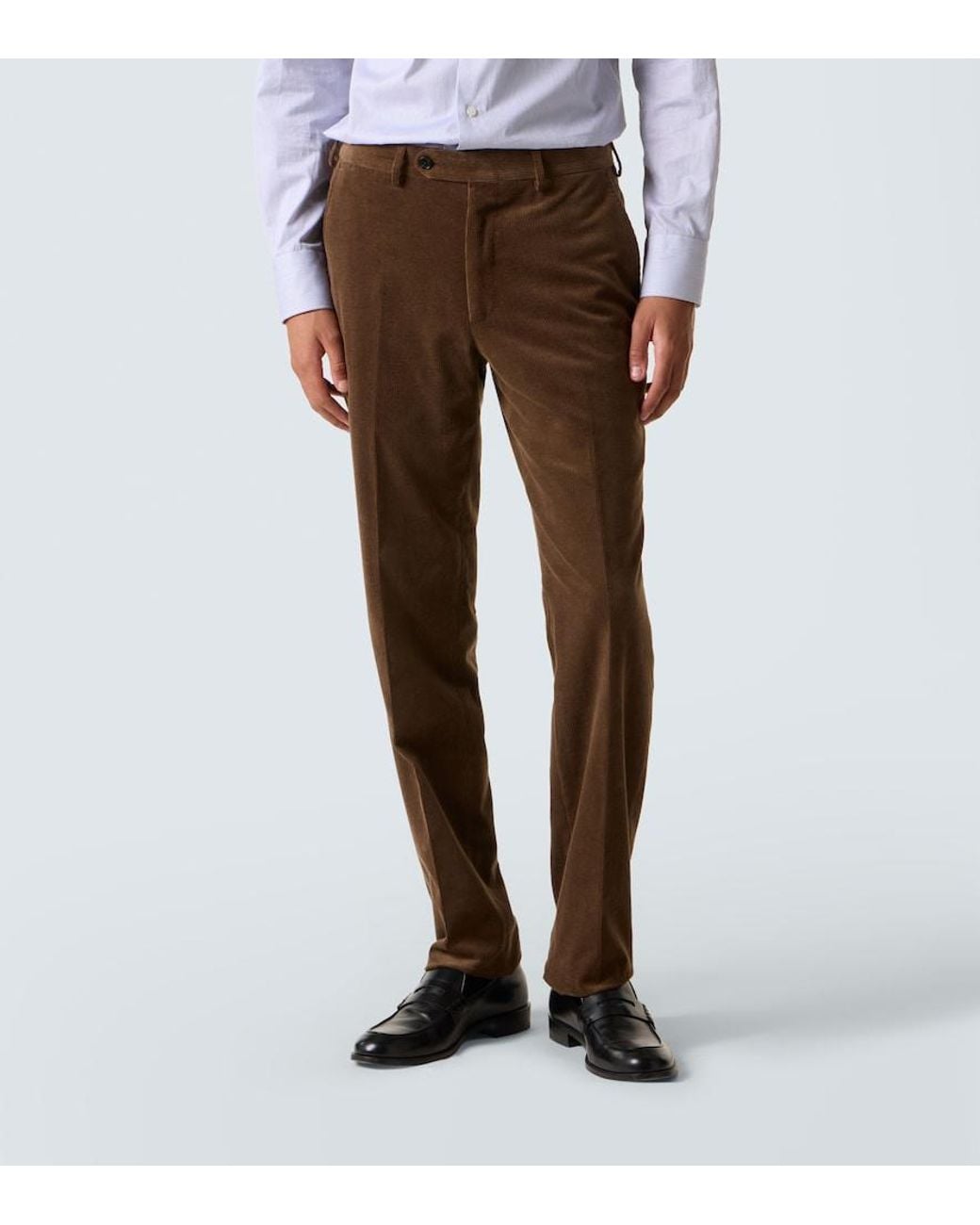 Zegna Brown Corduroy Suit for men