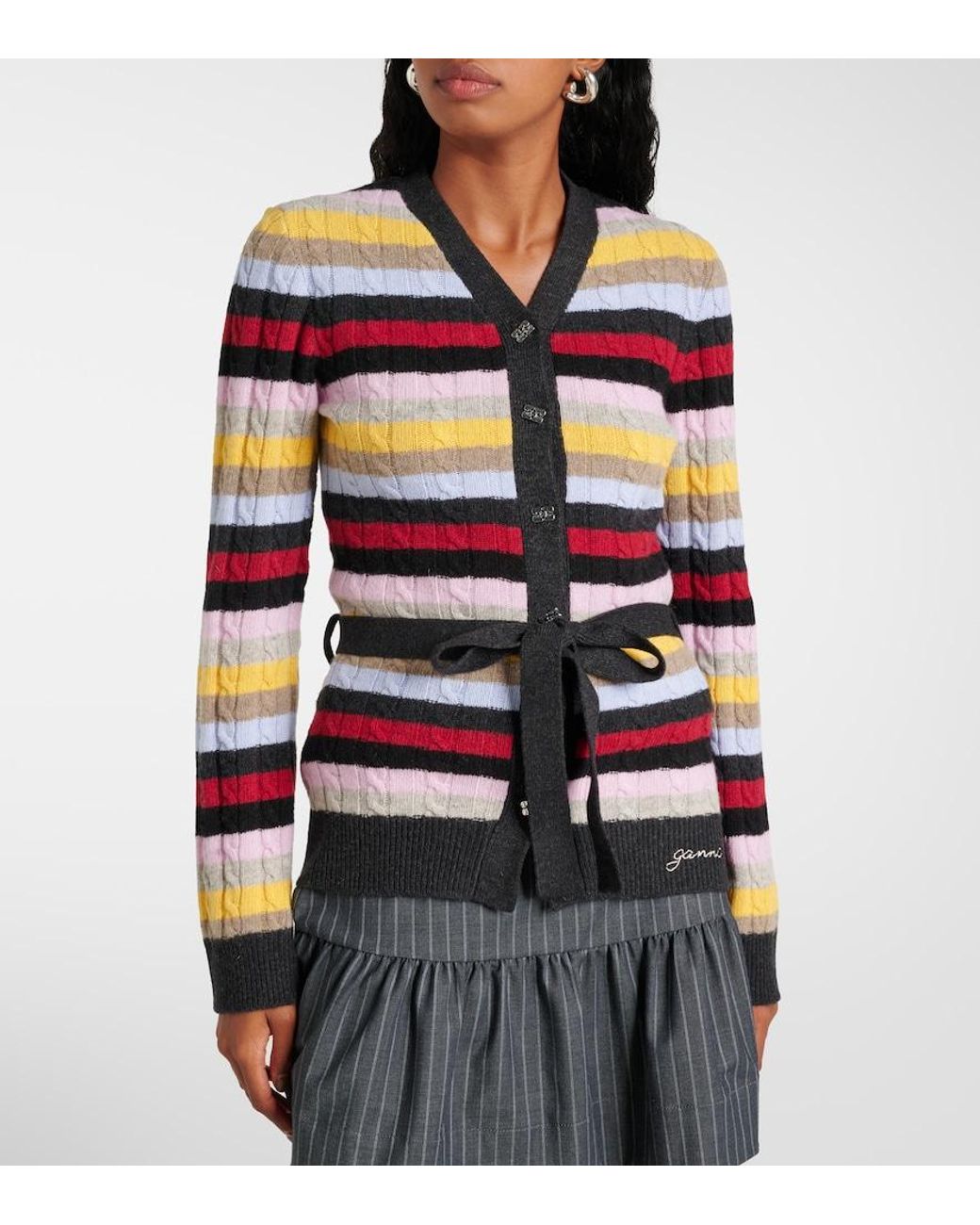 Cardigans Ganni de color Multicolor