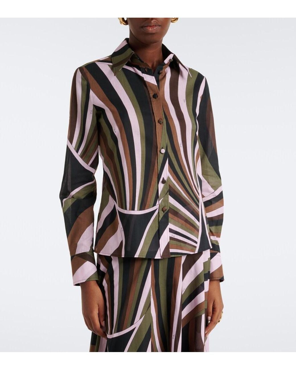 Emilio Pucci Multicolor Iride Cotton Muslin Shirt
