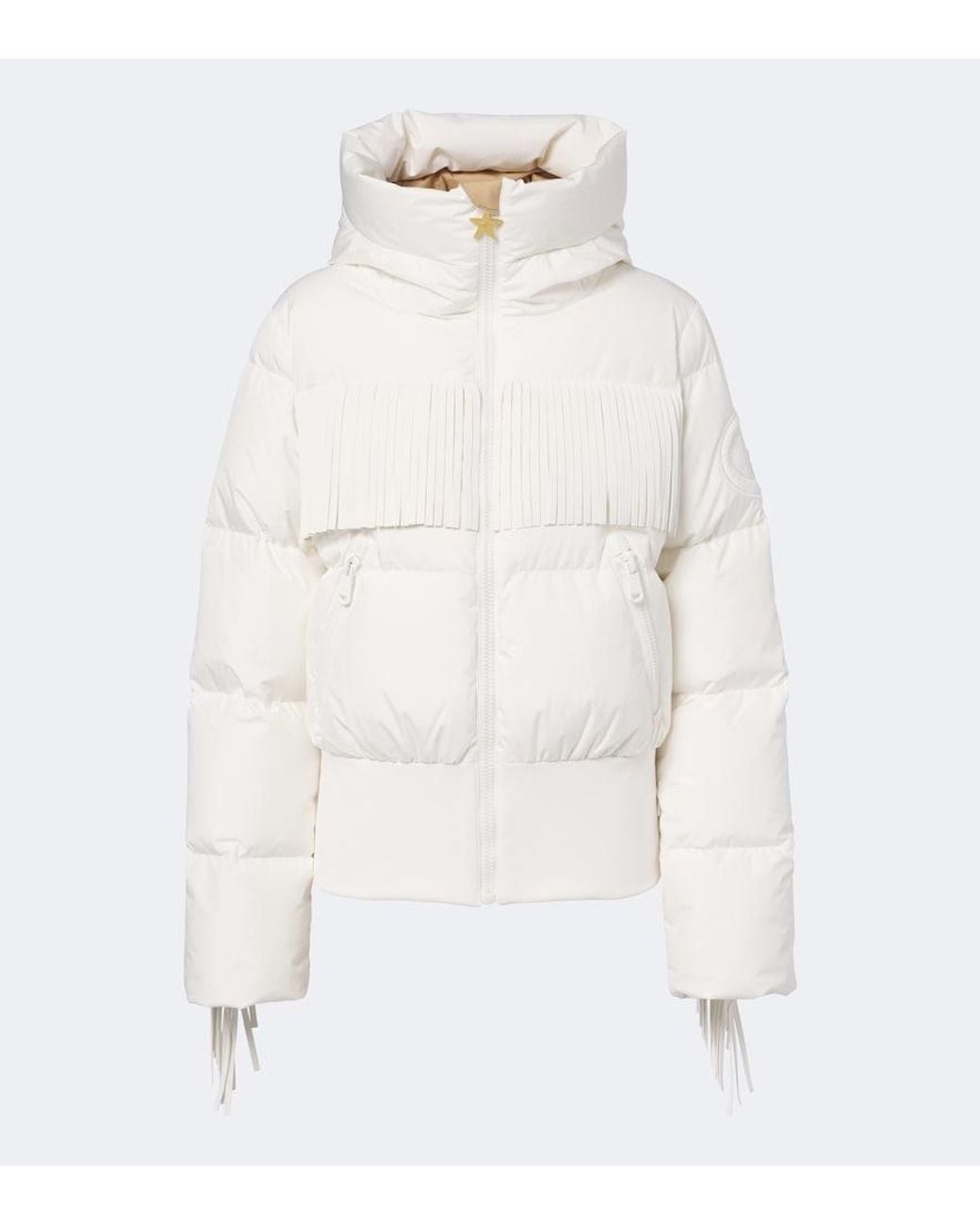 Goldbergh White Marna Fringed Ski Jacket
