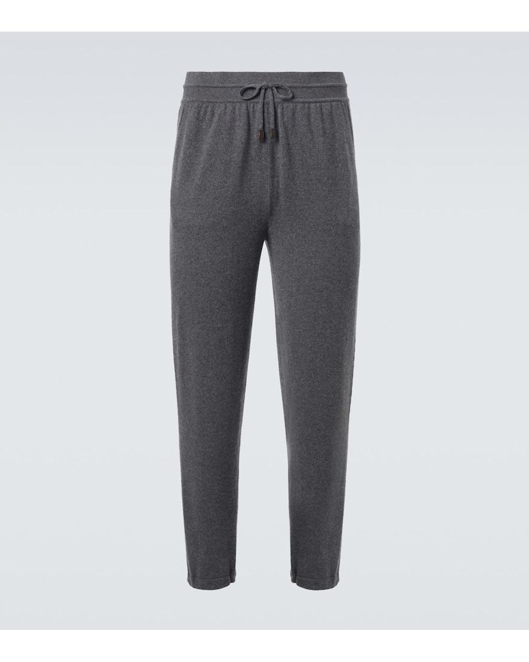 Loro Piana Gray Cashmere Sweatpants for men