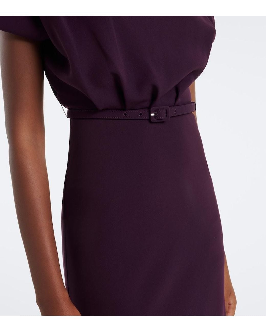 Roland Mouret Purple Embellished Cady Cocktail Dress